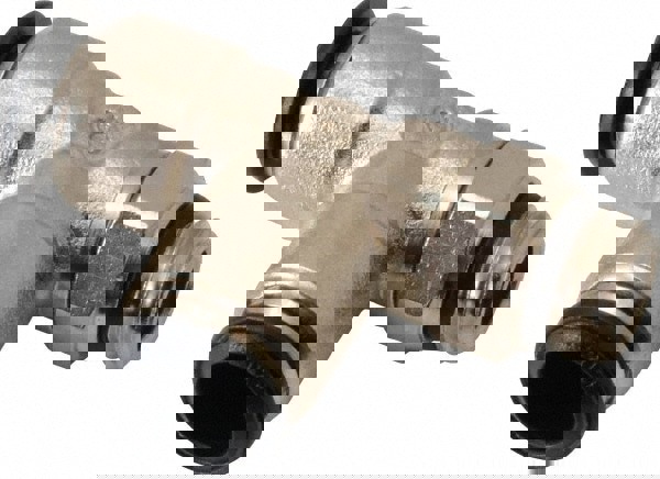 Push-To-Connect Tube to Universal Thread Tube Fitting: Swivel Run Tee, 1/4